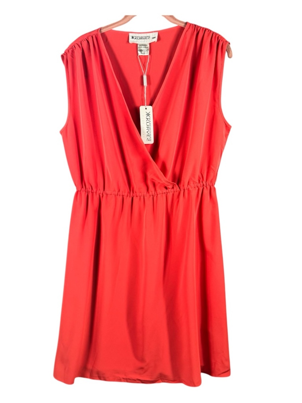 Kardashian Kollection- Kurves Coral-Red Mini Dress, Summer-Chic, Vacation vibes